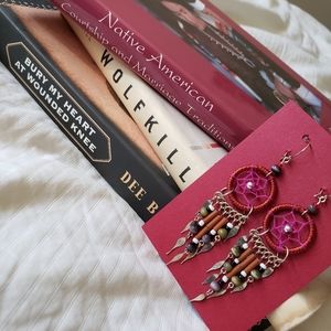 Red Sand Dream Catcher Earrings